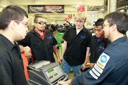 Riverland Community College's automotive service technology program is held on the Albert Lea campus. About 25 students attend classes within the program each semester.