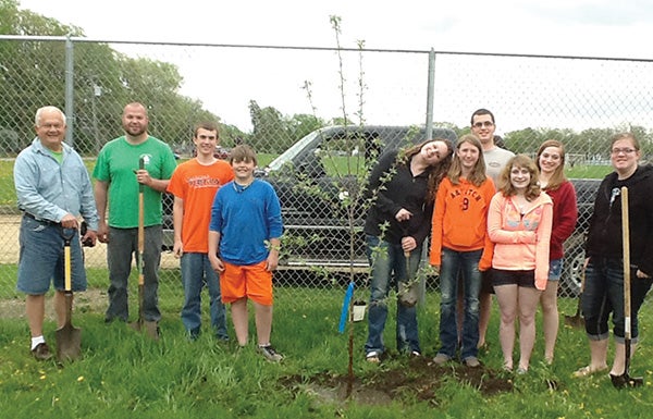 Spruce Up Austin recently donated a Haralson Apple tree to the Junior Garden behind the 4-H Building at the Mower County Fairgrounds. Photo provided