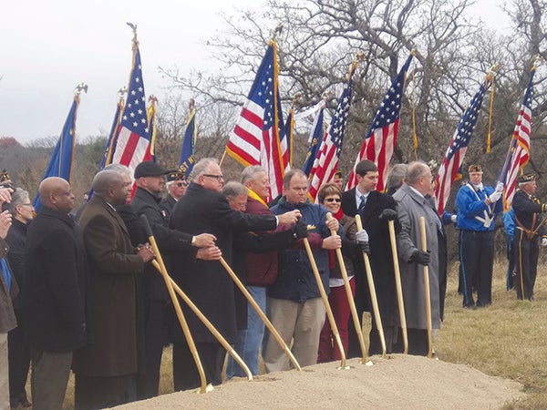 Dignitaries broke ground near Preston Friday at the site of Minnesota’s new veterans cemetery. Photo provided