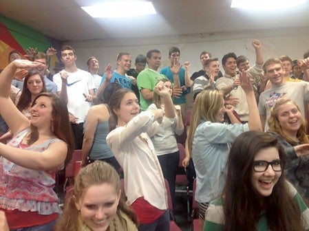 Austin students rehearse for the upcoming spring concert. Photo provided