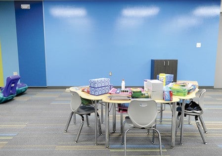 The tables are out and the renovations are nearly complete on the new Pi Academy classrooms at Southgate Elementary School. Eric Johnson/photodesk@austindailyherald.com