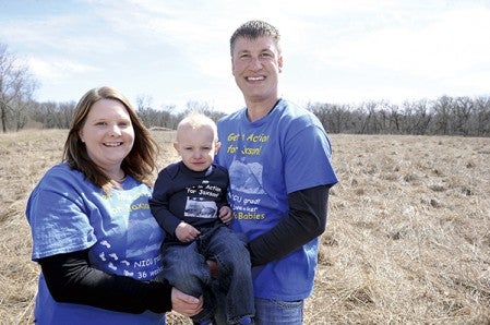 Amber and Josh Mattick along with their son Jaxson. 