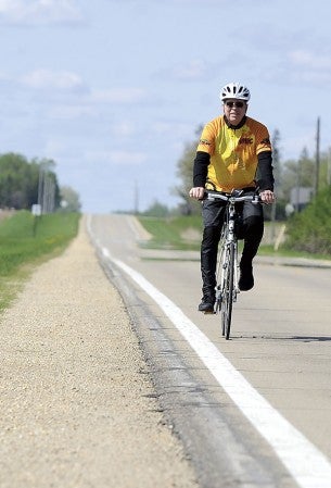 Steve Kime is a proponent of getting out and biking. He is also a part of the local group Southern Minnesota Bike Club. Eric Johnson/photodesk@austindailyherald.com