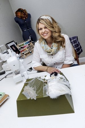 Anna Otto is the creative hand behind Ruffle Couture, where she makes customized head pieces. Eric Johnson/photodesk@austindailyherald.com