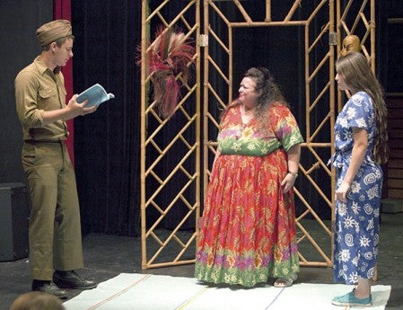 Actors rehearse for "South Pacific" at Marion Ross Performing Arts Center. Colleen Harrison/Albert Lea Tribune