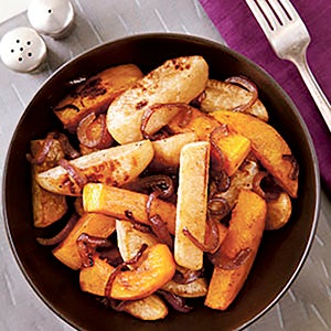 Roasted Turnips and Butternut Squash with Five-Spice Glaze
