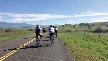 Riders on a Trek Travel training ride.  Photo by Grace Heimsness