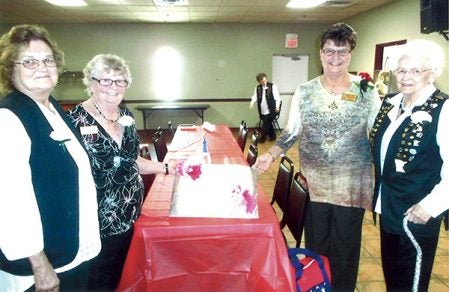 Ruth Zawadzki, Austin Auxlliary Mother, from left, Marge Renke, state mother; Garnet Karau, state president and Ethel Huinker, Austin president. Eric Johnson/photodesk@austindailyherald.com