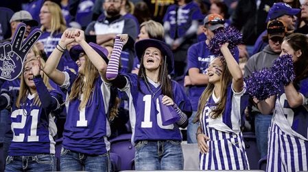 Grand Meadow fans cheer late in the game as Grand Meadow moved to a shutout win over Waubun in the Minnesota State Nine Man semfinals Friday at U.S. Bank Stadium in Minneapolis. Eric Johnson/photodesk@austindailyherald.com