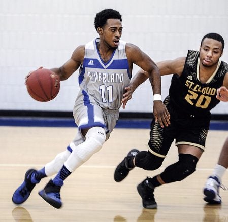 Riverland’s Darius Bell drives during the first half against St. Cloud Tech Wednesday night at RCC. Eric Johnson/photodesk@austindailyherald.com