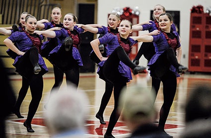 The Austin Packer Dance Team JV performs Saturday during the Austin Packer Dance Team Show in Packer Gym. 