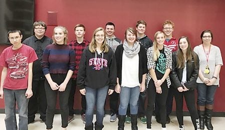 December Students of the Month, selected at Austin High School, Chandler Pratt , Tyler Tupy, Nyamach Duop, Amy Stoulil, Paul Mueller, Faith Johnson, Chloey Camerer, Caleb Simerson, Amy Phillips, Sydney Johnson, Isaac Christopherson, Cally Heiny, Jaxon Janning, Jeremiah Van Manaan, Max Lang. Photo provided.