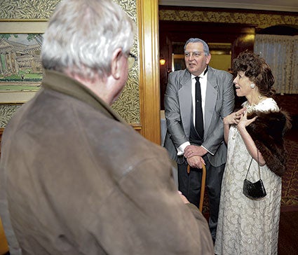 John and Lisa Deyo portray George and Lillian Hormel and welcome guests. They would have been celebrating their 125th wedding anniversary.