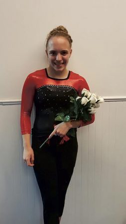 Austin YMCA gymnast Ashley Myhre competed in the MAGA Individual championship meet his past weekend and she placed 20th on the bars in the senior age division with an 8.0. Photo Provided