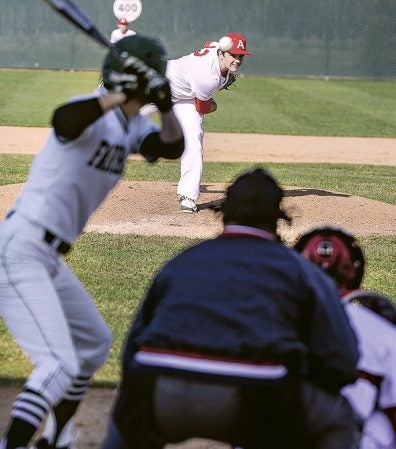 Austin’s Josi Bothun delivers in the first inning against Faribault Tuesday evening at Dick Seltz Field. Eric Johnson/photodesk@austindailyherald.com