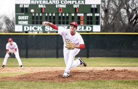 Austin’s Josi Bothun pitches against Stewartville in Dick Seltz Field Tuesday. Rocky Hulne/sports@austindailyherald.com